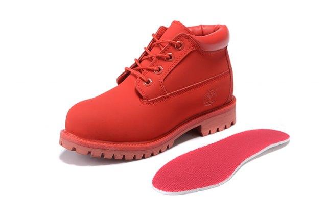 Timberland Classic Premium Boots Red Waterproof Chukka Boots - Obeezi