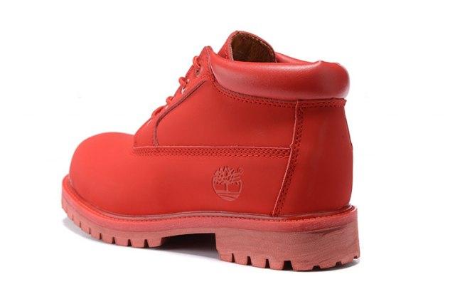 Timberland Classic Premium Boots Red Waterproof Chukka Boots - Obeezi