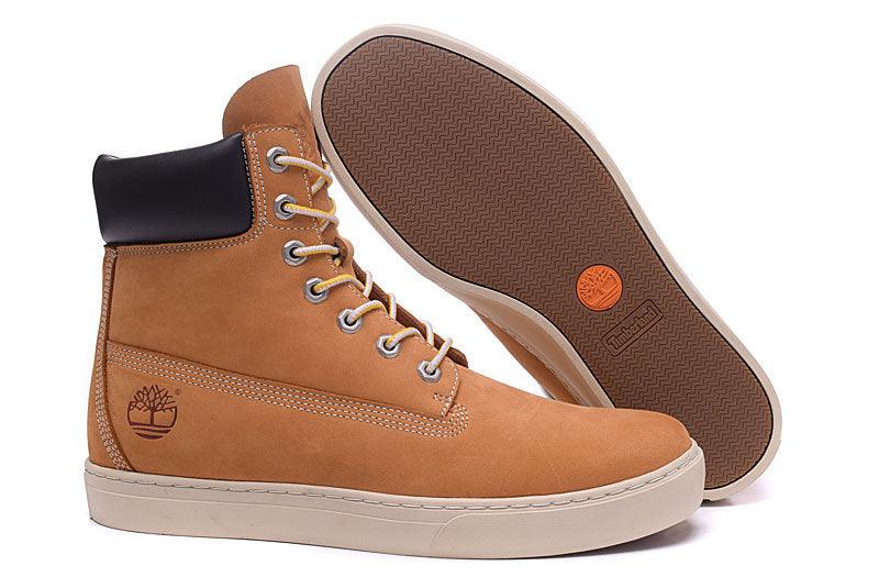 Timberland High Cut Boots Man Shoes Sneakers Wheat White Black - Obeezi