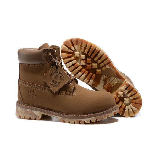 Timberland Icon 6-inch Premium With Camo Outsole Camel Waterproof Boots - Obeezi