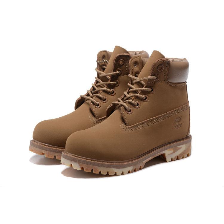Timberland Icon 6-inch Premium With Camo Outsole Camel Waterproof Boots - Obeezi