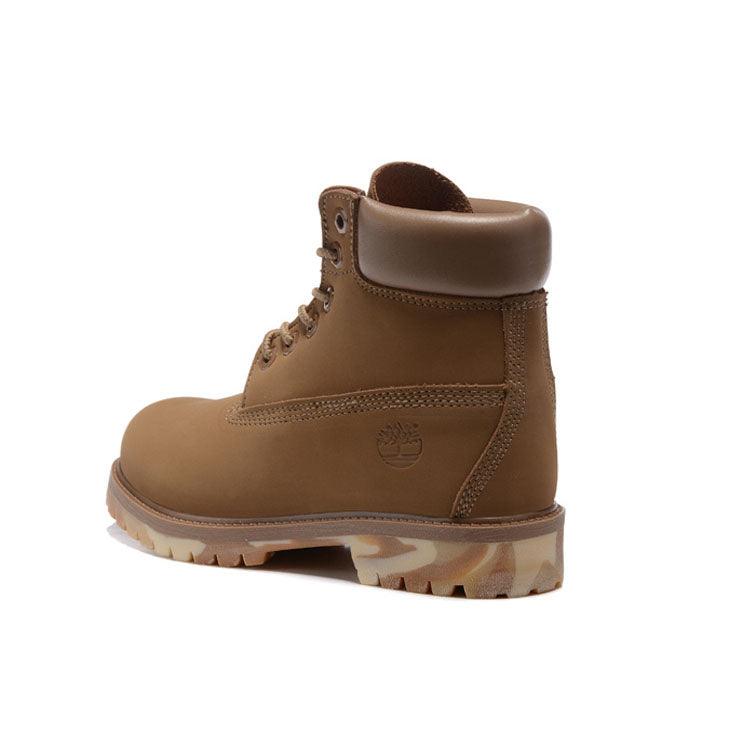 Timberland Icon 6-inch Premium With Camo Outsole Camel Waterproof Boots - Obeezi