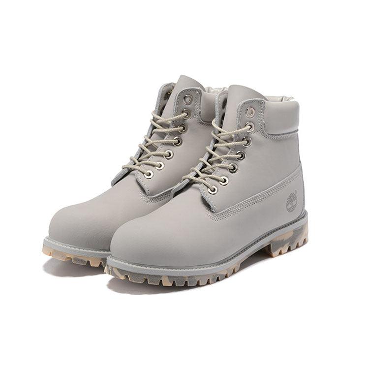 Timberland Icon 6 inch Premium With Camo Outsole Light Gray Waterproof Boots - Obeezi