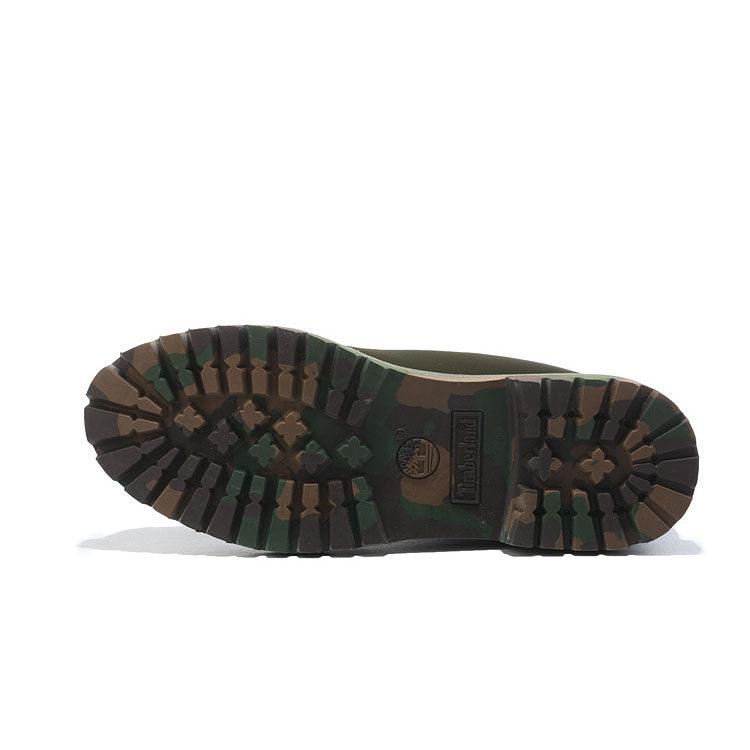 Timberland Icon 6 inch Premium With Camo Outsole Olive Green Waterproof Boots - Obeezi