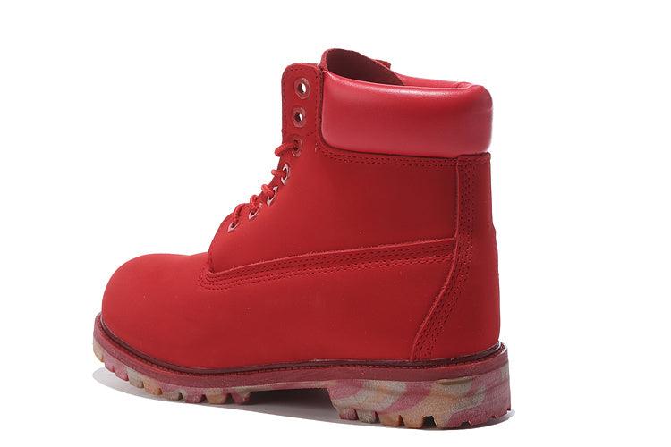 Timberland Icon 6 inch Premium With Camo Outsole Red Waterproof Boots - Obeezi