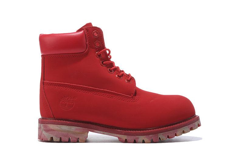 Timberland Icon 6 inch Premium With Camo Outsole Red Waterproof Boots - Obeezi