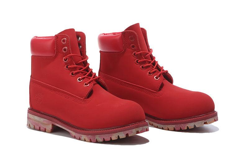 Timberland Icon 6 inch Premium With Camo Outsole Red Waterproof Boots - Obeezi