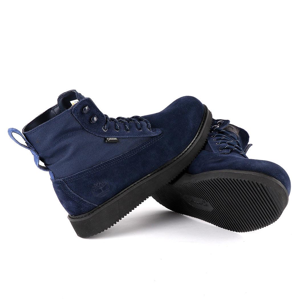 Timberland Icon Roll-Top Navy Blue Leather Boot - Obeezi