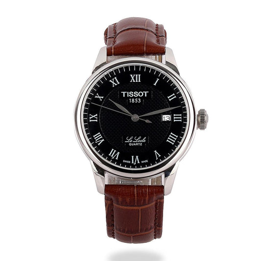 Tissot Lelode Powermatic 80 Automatic Brown Leather Watch - Obeezi.com