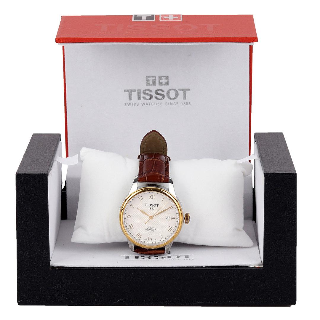 Tissot Lelode Swiss Made Brown Leather Watch - Obeezi.com