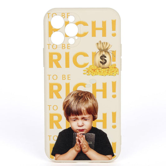 To Be Rich Designed iPhone Case- Cream - Obeezi.com