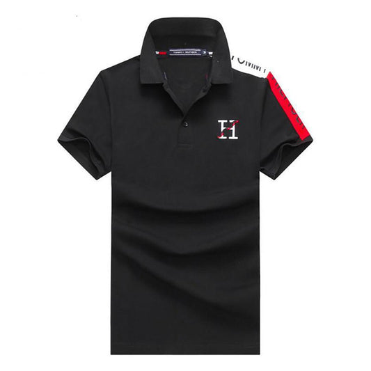 Tom Black Slim-fit cotton piqué polo shirt - Obeezi.com