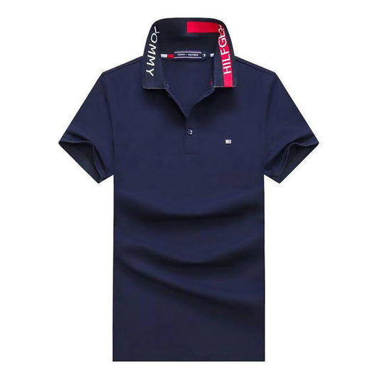 Tom Custom Fit Essential Signature Polo-Navy Blue - Obeezi.com