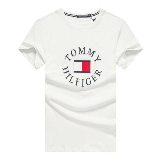 Tom Front Bold Logo Essential Organic Cotton-White - Obeezi.com