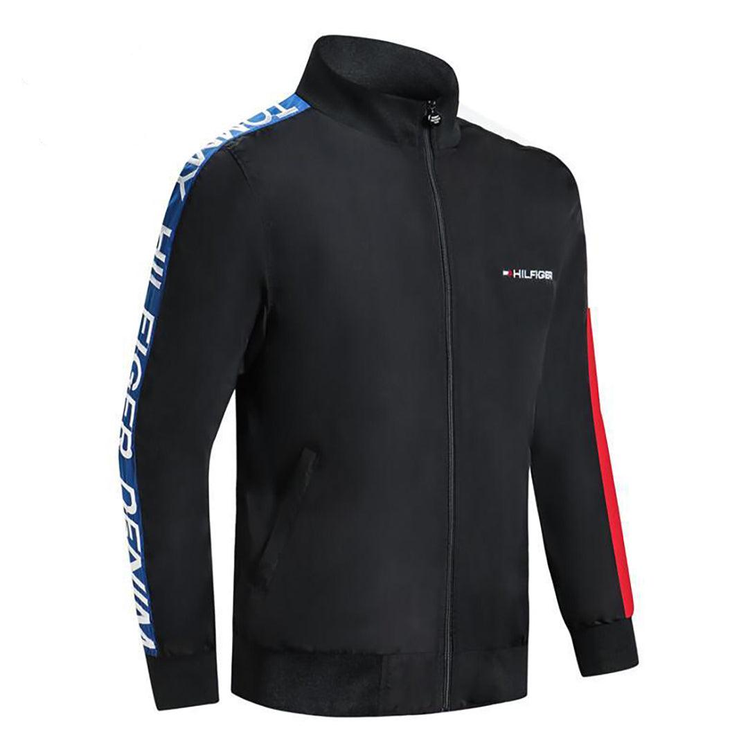 Tom Men's Hand Logo Signature Zip Down Jacket Black - Obeezi.com