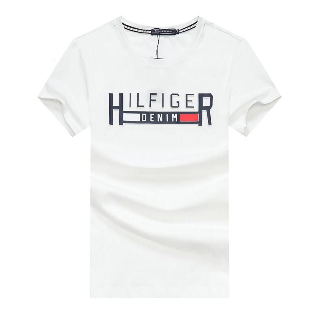 Tom Men's White Solid Round Neck T-shirt - Obeezi.com