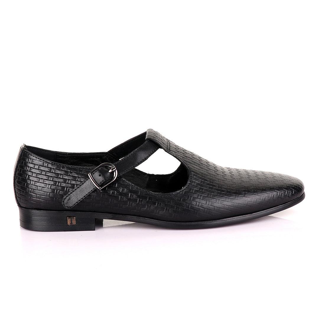 Tomford Exotic Craft Black Cover Leather Shoe - Obeezi