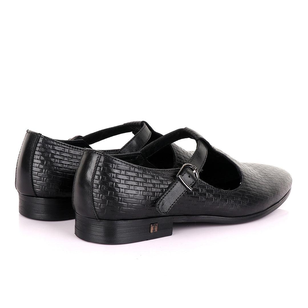 Tomford Exotic Craft Black Cover Leather Shoe - Obeezi