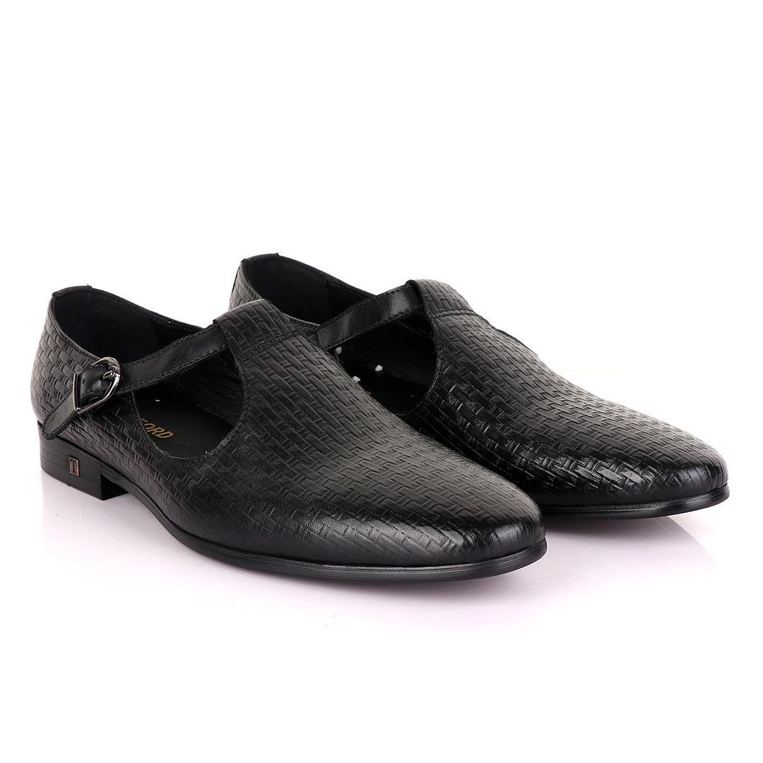 Tomford Exotic Craft Black Cover Leather Shoe - Obeezi