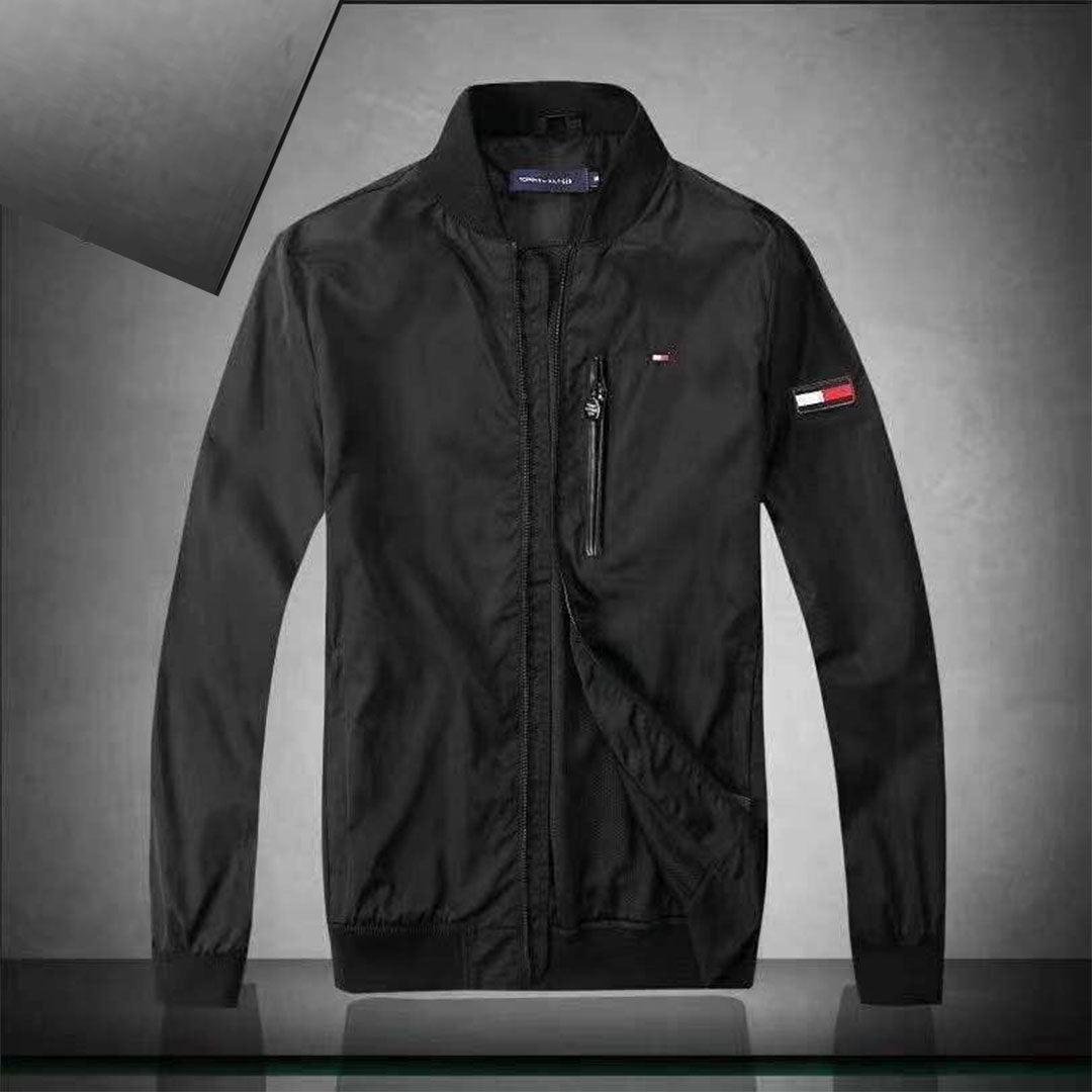 Tommy Hilfiger 1978 Plain Tracksuit Jacket -Black - Obeezi