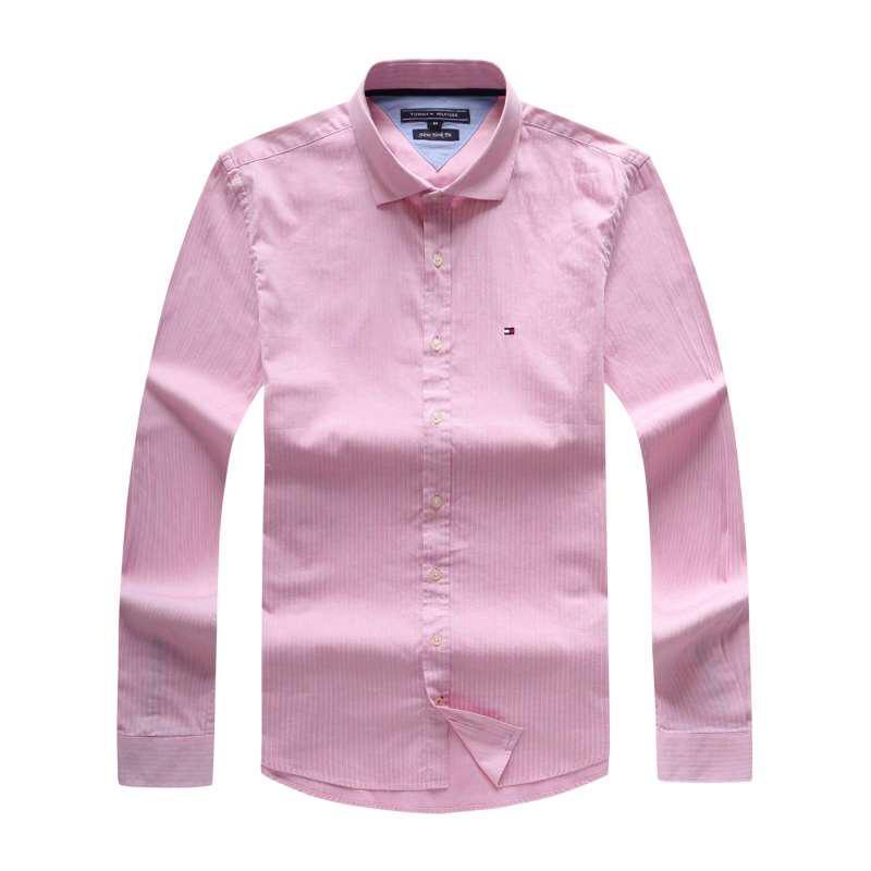 Tommy Hilfiger Check Pink Custom Long sleeve Shirt - Obeezi