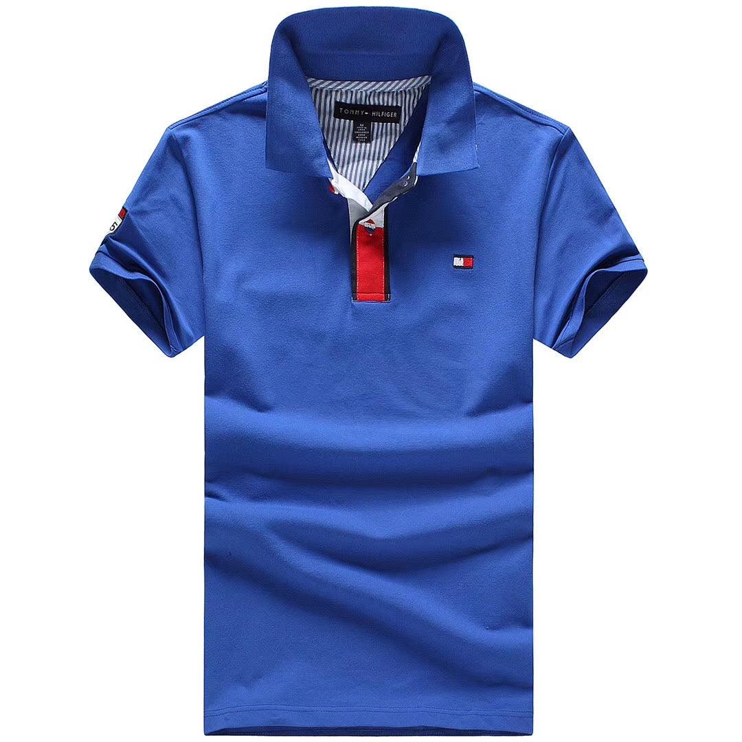 Tommy Hilfiger Classic Blue Short-Sleeve Polo Shirt - Obeezi