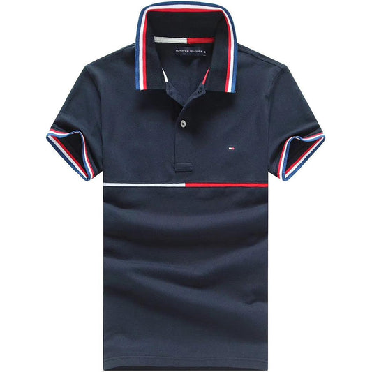 Tommy Hilfiger Classic NavyBlue Short-Sleeve Polo - Obeezi