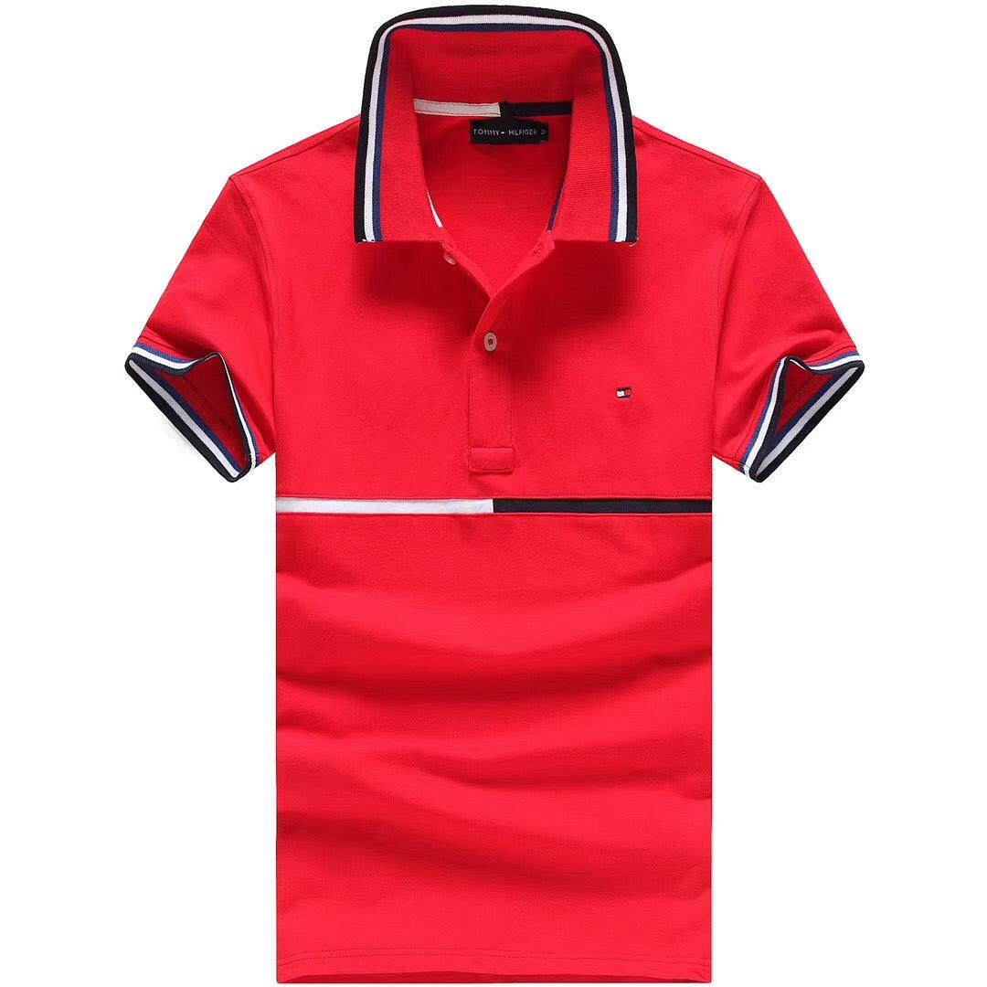 Tommy Hilfiger Classic Red Short-Sleeve Polo Shirt - Obeezi