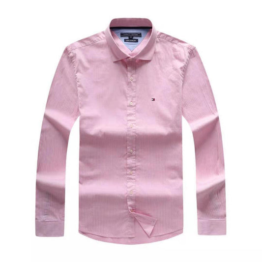 Tommy Hilfiger Classic Stripe Pink Longsleeve Shirt - Obeezi