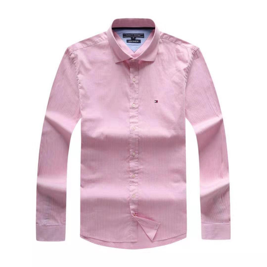 Tommy Hilfiger Classic Stripe Pink Longsleeve Shirt - Obeezi