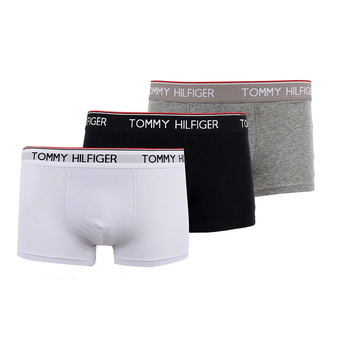 Tommy Hilfiger Design Logo 3 IN 1 Pack Black or Blue White and Grey Boxers - Obeezi