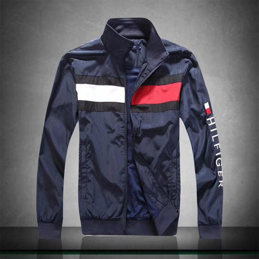 Tommy Hilfiger Flag Knit Tracksuit Jacket- Navy-blue - Obeezi
