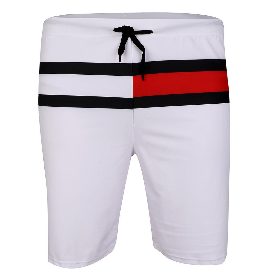Tommy Hilfiger Front Block Design Shorts-White - Obeezi
