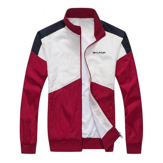 Tommy Hilfiger Front Design White And Red Tracksuit - Obeezi