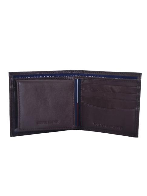 Tommy Hilfiger Men's Leather Hove Billfold Wallet -Coffee Brown - Obeezi.com