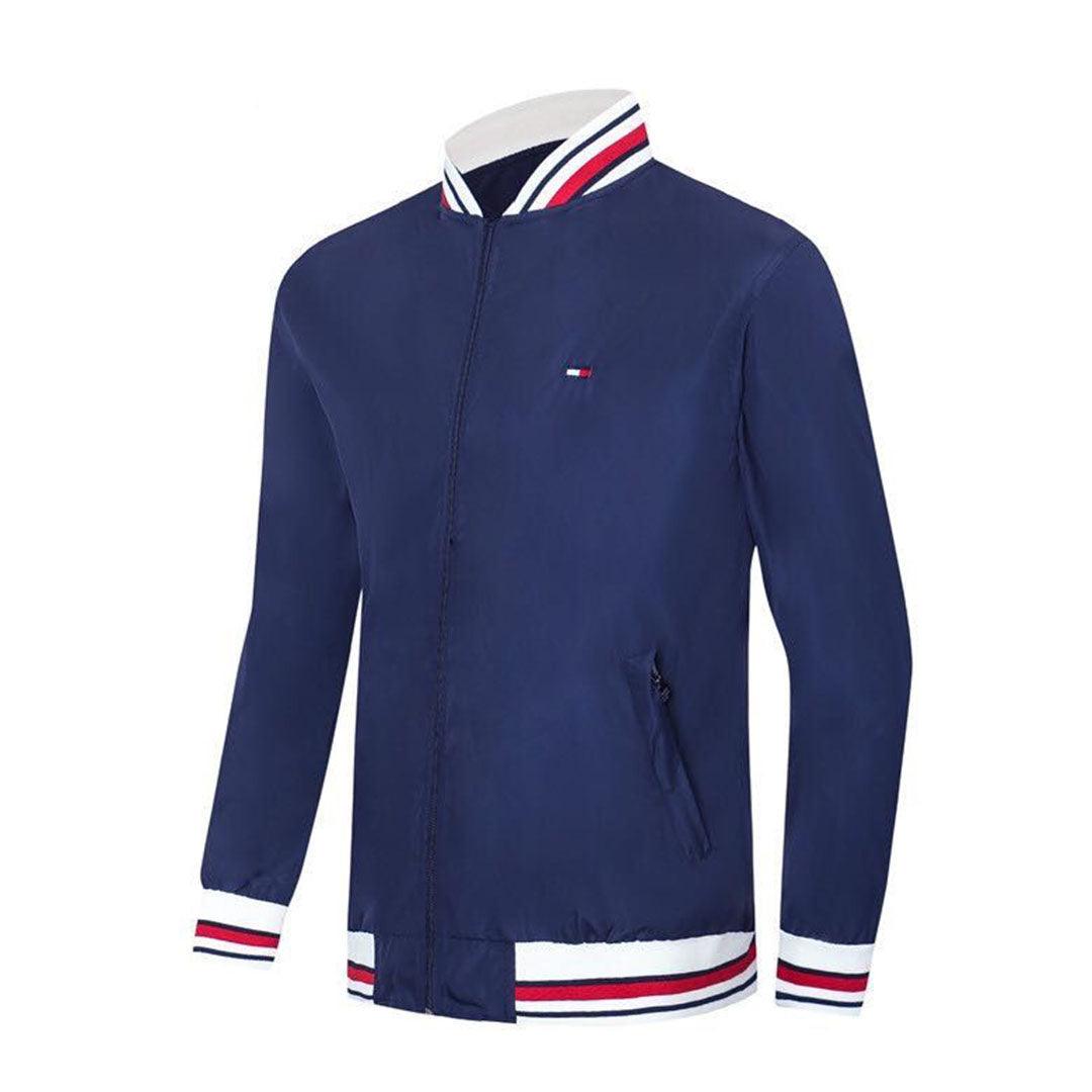 Tommy Hilfiger Men's Long Sleeve Navy Blue Track Jacket - Obeezi