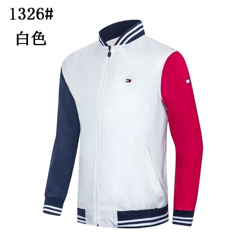 Tommy Hilfiger Men's Long Sleeve White and Coloured hand Track Jacket - Obeezi