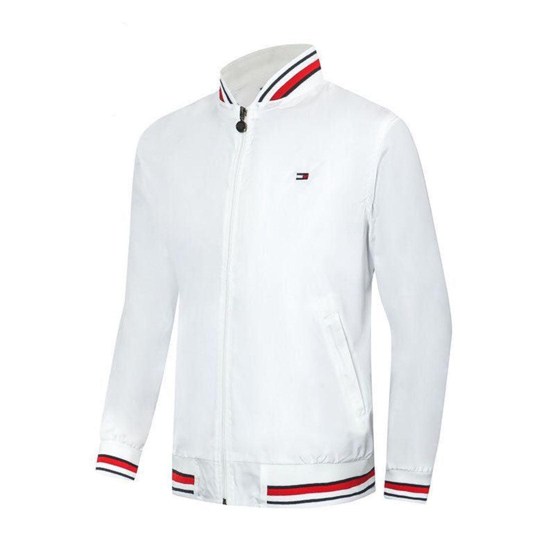Tommy Hilfiger Men's Long Sleeve White Track Jacket - Obeezi