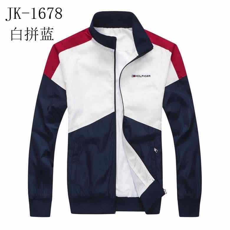 Tommy Hilfiger Navy Blue Front Design White And Red Tracksuit - Obeezi