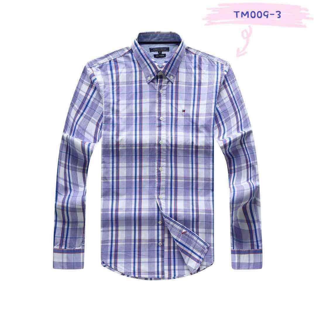 Tommy Hilfiger New York Fit Purple White Blue Red Stripe Shirt - Obeezi