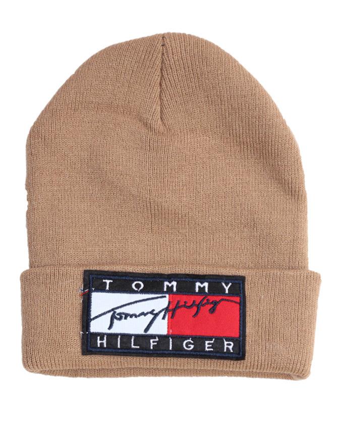 Tommy Hilfiger Sport Knit Cuffed Beanie Biege - Obeezi.com