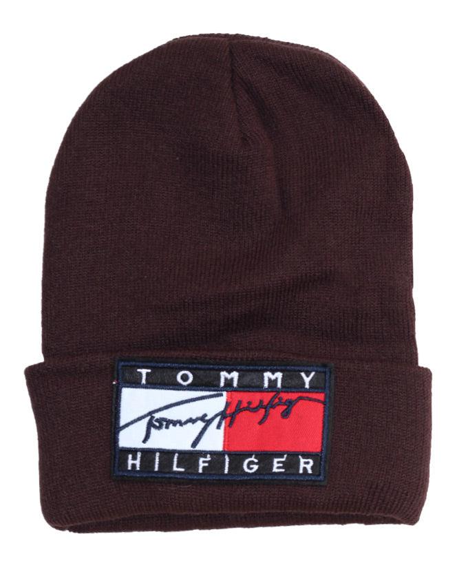 Tommy Hilfiger Sport Knit Cuffed Beanie Chocolate Brown - Obeezi.com