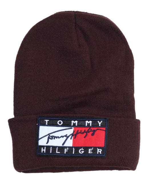 Tommy Hilfiger Sport Knit Cuffed Beanie Chocolate Brown - Obeezi.com