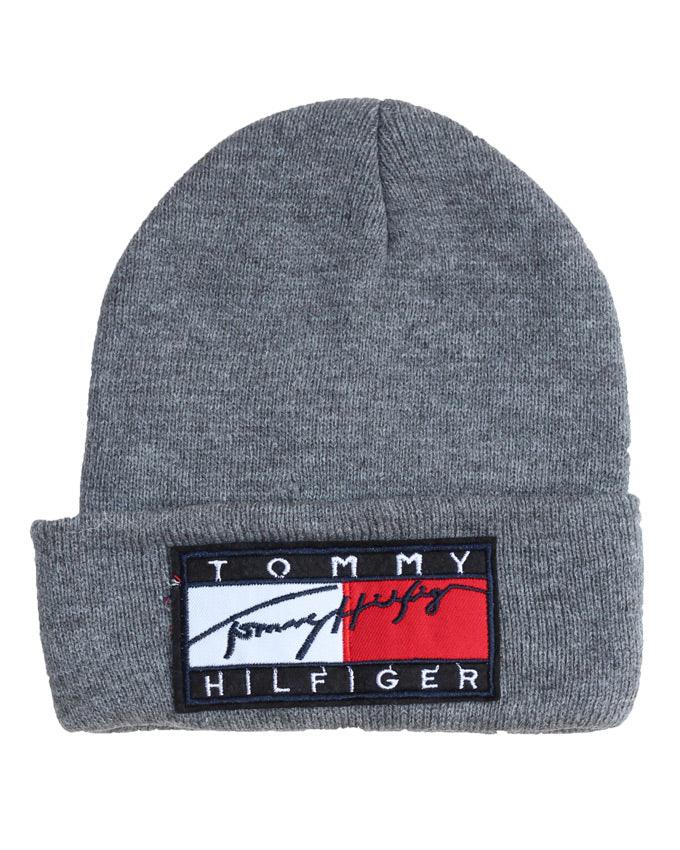 Tommy Hilfiger Sport Knit Cuffed Beanie Light Grey - Obeezi.com
