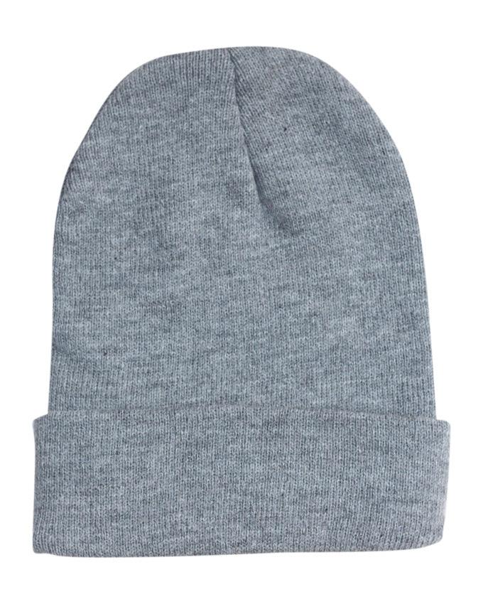 Tommy Hilfiger Unisex Script Logo Signature Embroidery Skully head warmer cap- ASH - Obeezi.com