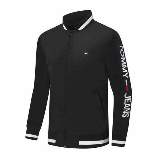 Tommy Hilfiger White Collar Strap Black Tracksuit - Obeezi