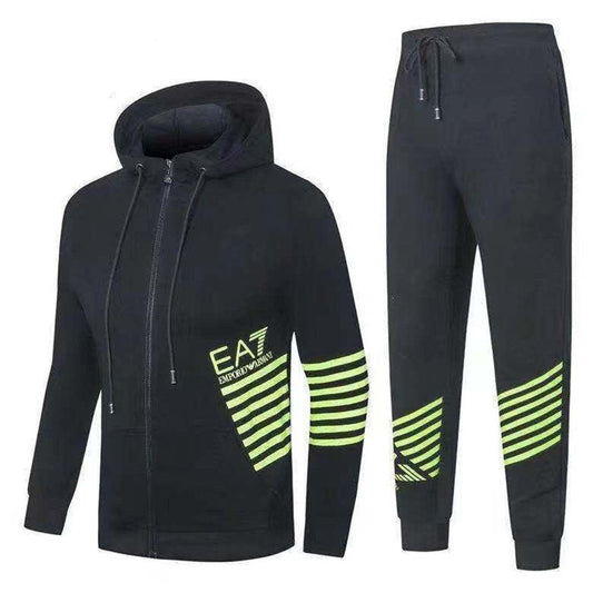 tracksuit With EA7 Side Design -BLK - Obeezi
