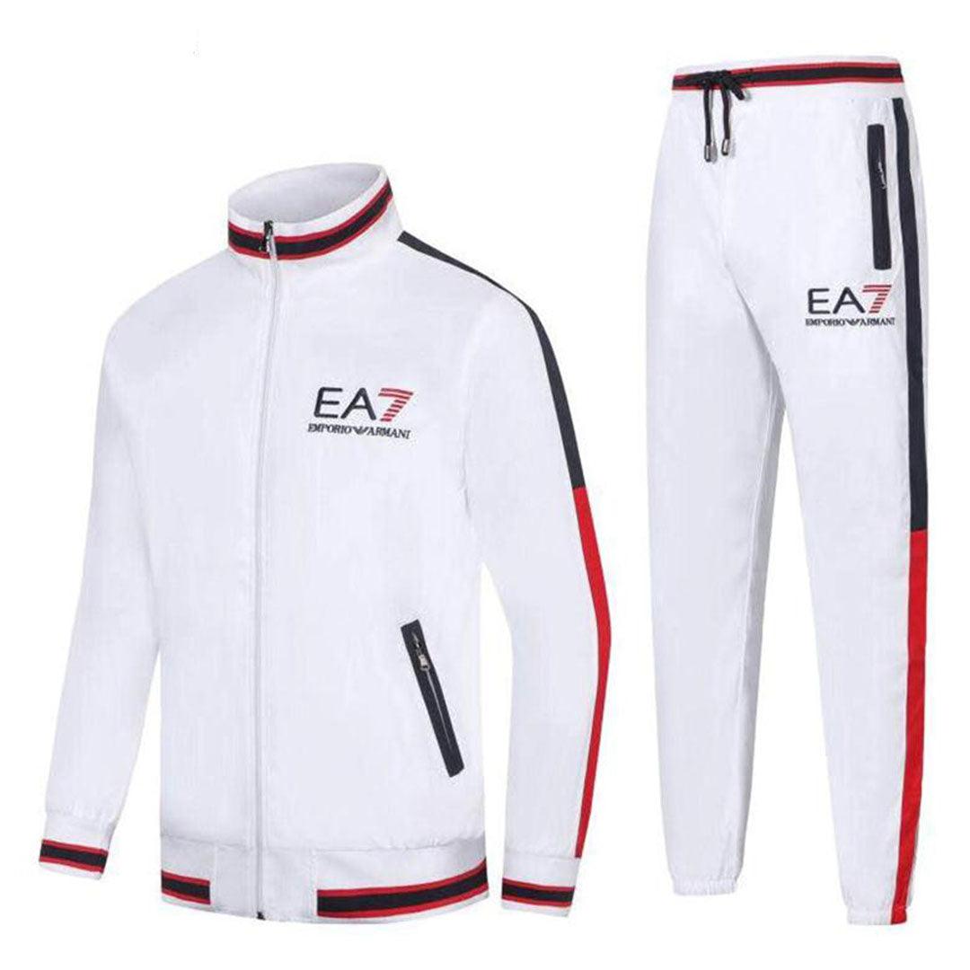 Tracksuit With Full Zip - White - Obeezi