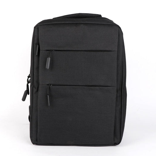 Trendy Oxford Front Double Zipper Designed Business BackPack-Black - Obeezi.com