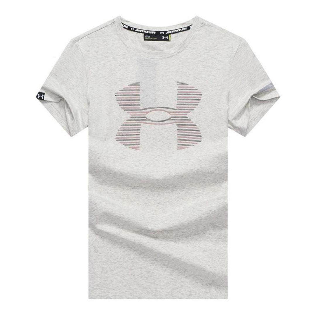 UA Branded Cotton Fit T-shirt- Off White - Obeezi